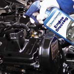 Engine being degreased as shown in Valet Guide