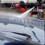 Car being pre-wet as part of the Valet Guide