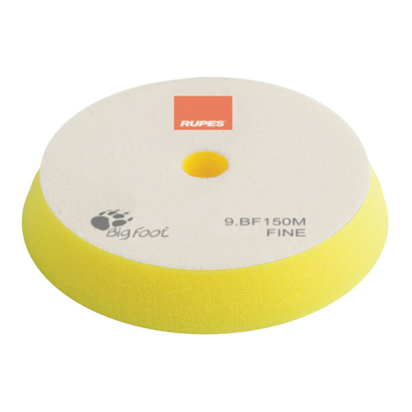 RUPES BigFoot Dual Action Yellow Fine Velcro Orbital Polishing Pad (Ø
