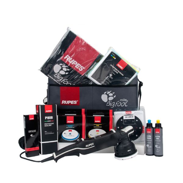 RUPES BIGFOOT MILLE DELUXE KIT GEAR DRIVEN POLISHER 230 VOLT Bartons